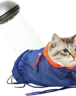 Anti-Scratch Cat Washing Bag, Mesh Grooming
