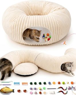 Interactive Cat Tunnel with 40 Toys