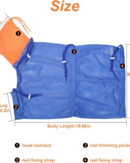 Anti-Scratch Cat Washing Bag, Mesh Grooming